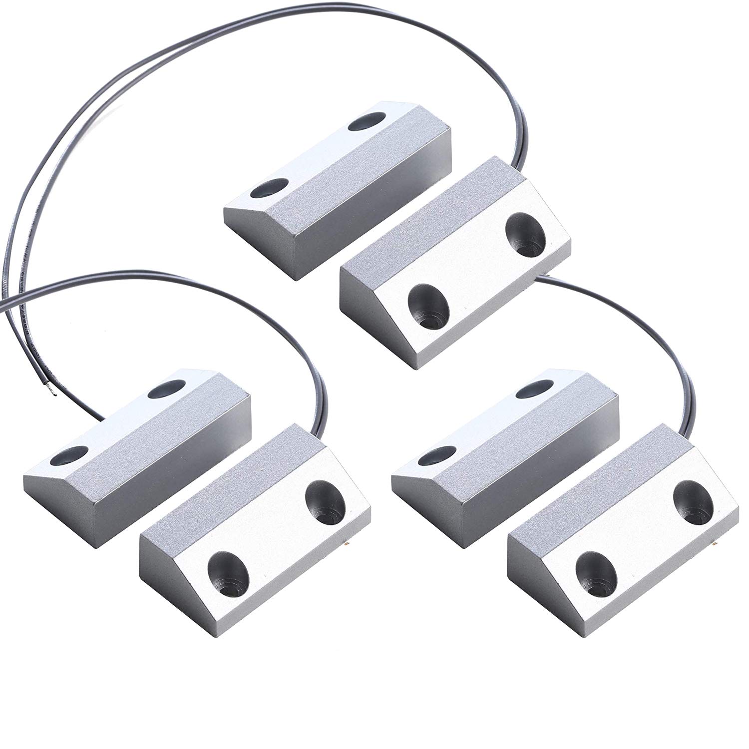 UHPPOTE NC Interruptor Detector de Sensor de Contacto magnético con Cable para la Seguridad de la Alarma del hogar gsm (Paquete de 3)