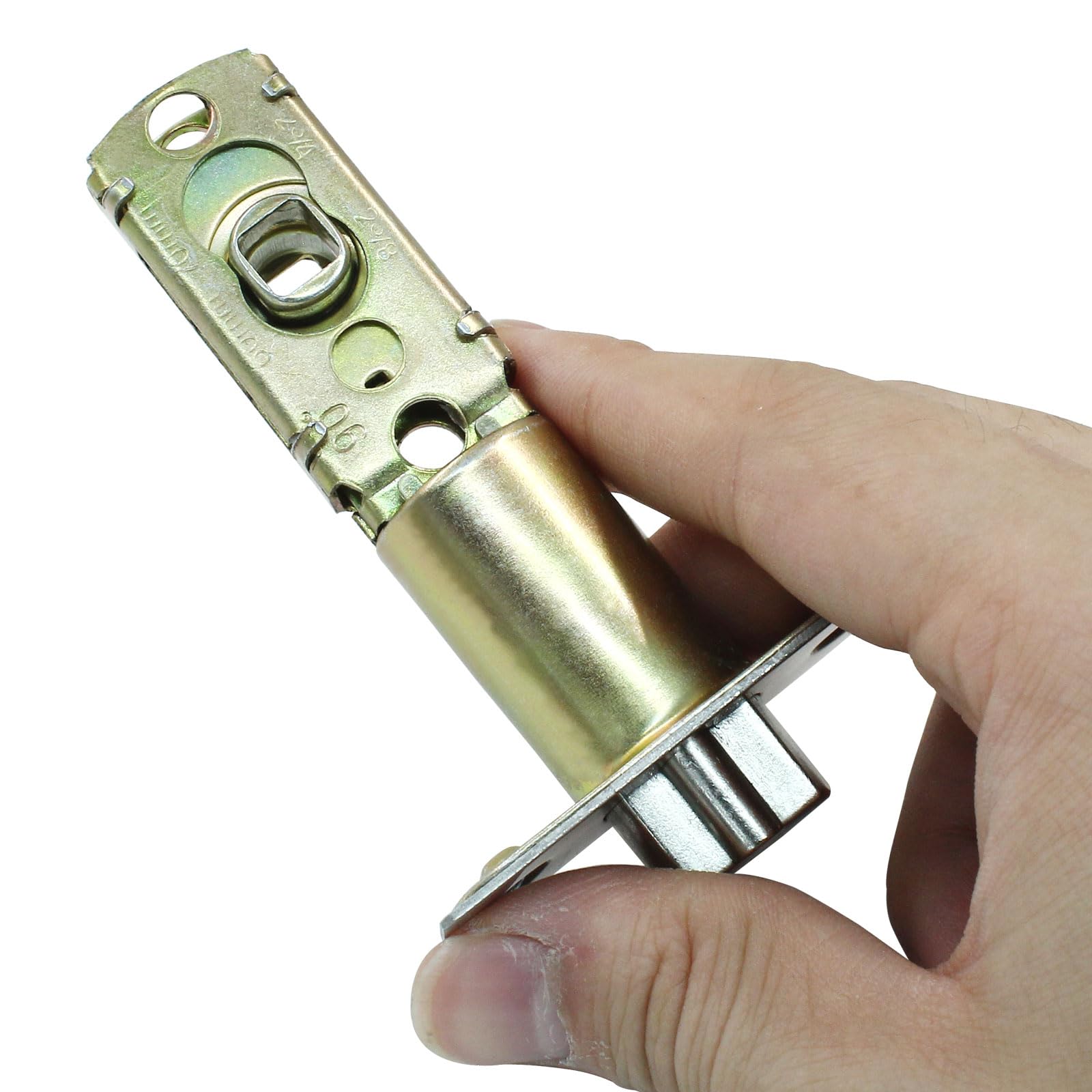Cionyce Adjustable Tubular Mortice Latch For Interior Doors - 60mm Or 70mm, Gold, Fits Lever Handles - View #2