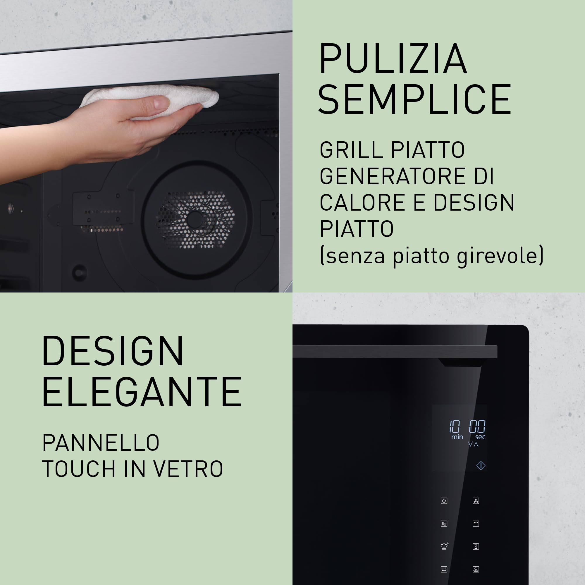 Panasonic NN-CS88LBEPG Forno Microonde 4-in-1 Combinazione Vapore e Grill, 31 Litri,1000W, Cottura a Doppio Livello, Sensore Genius, 36 Programmi Automatici, Design Compatto, Canna di fucile