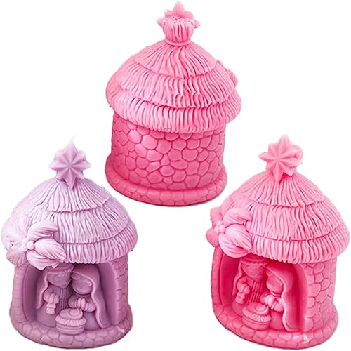 Miniatura 1 de Molde de vela de Jesús, molde de casa de belén, molde de resina de belén, molde de arcilla, molde de fundición de resina para joyería, moldes para