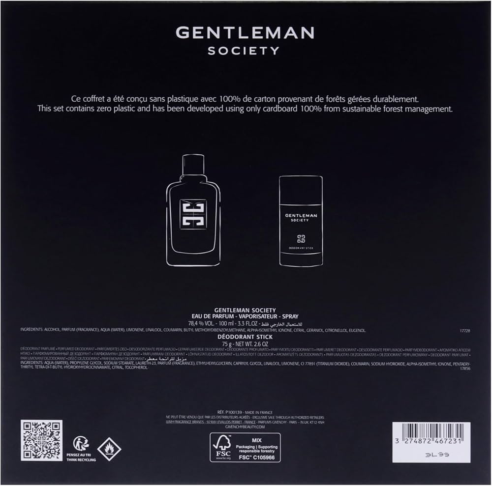 Givenchy Gentlemen Society for Men - 2 Pc Gift Set 3.3oz EDP Spray
