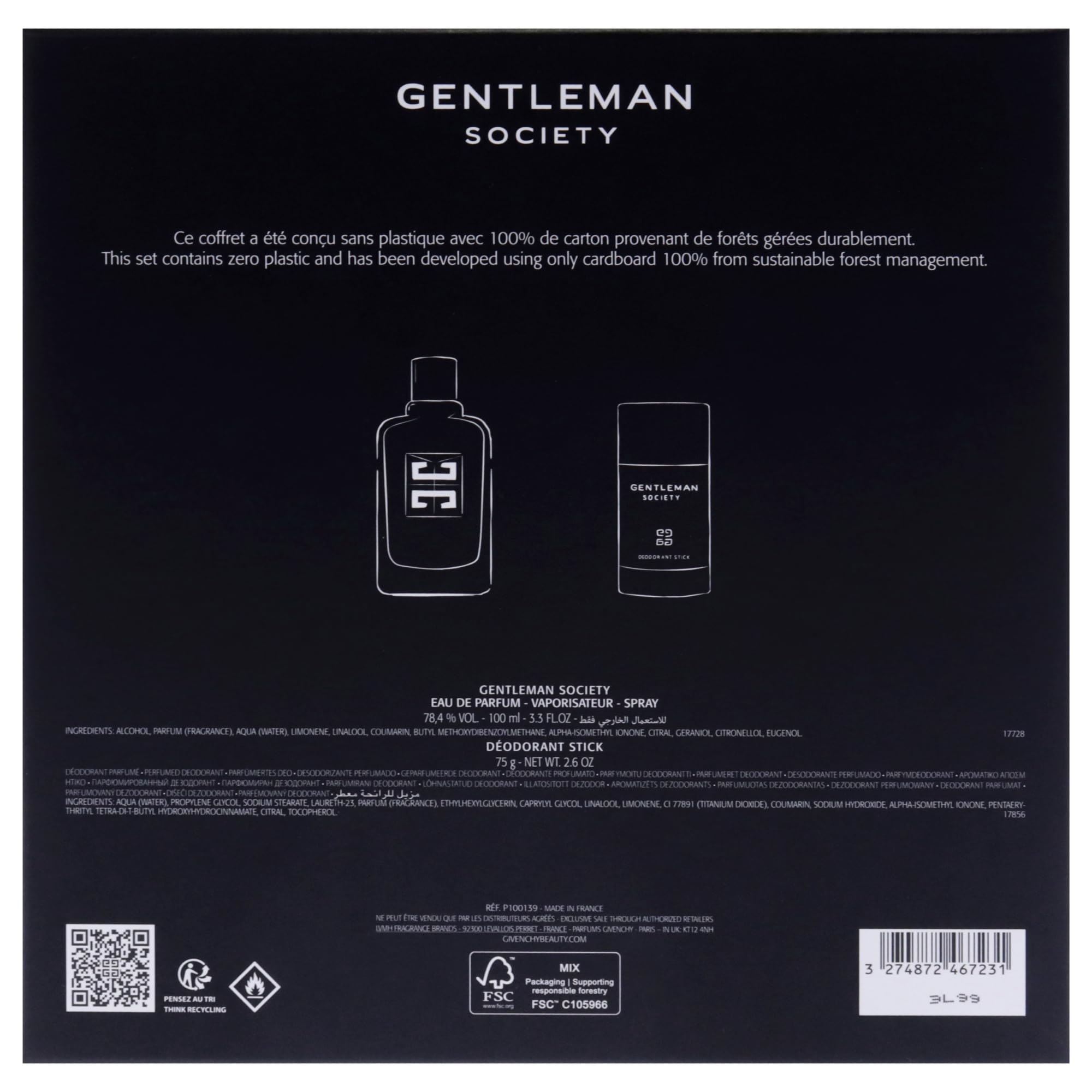 Givenchy Gentlemen Society for Men - 2 Pc Gift Set 3.3oz EDP Spray