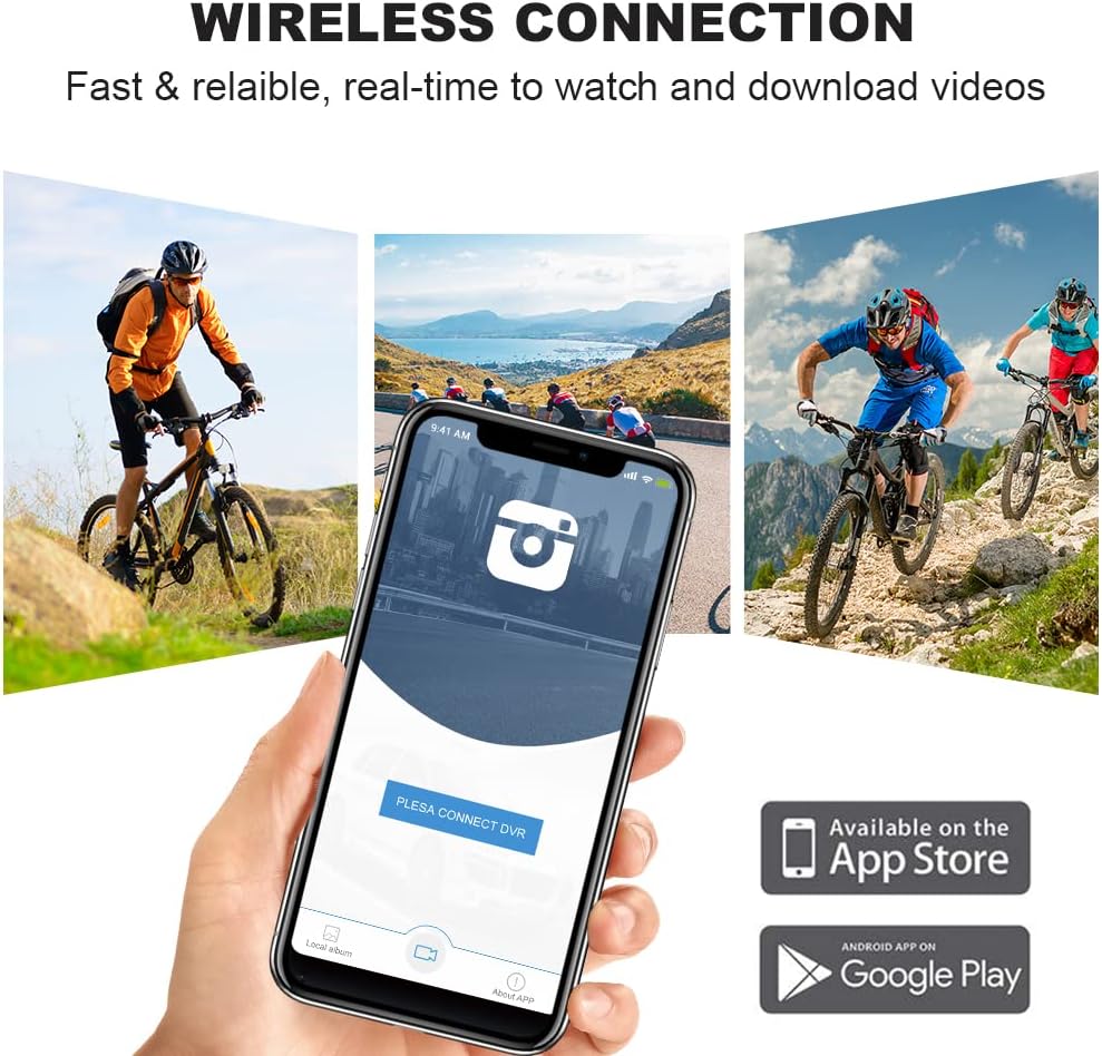 Smartphone screen showing the VSYSTO app interface for wireless connection and video playback