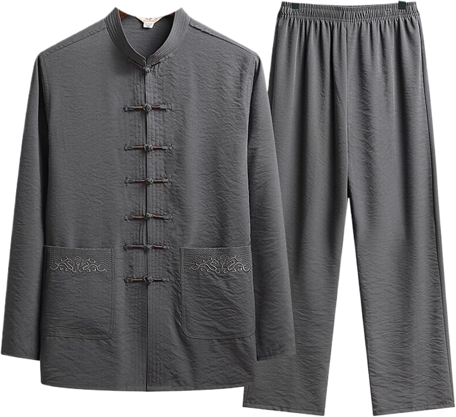 Men's Linen Kung Fu Uniform Tai Chi Meditation Tea Suit