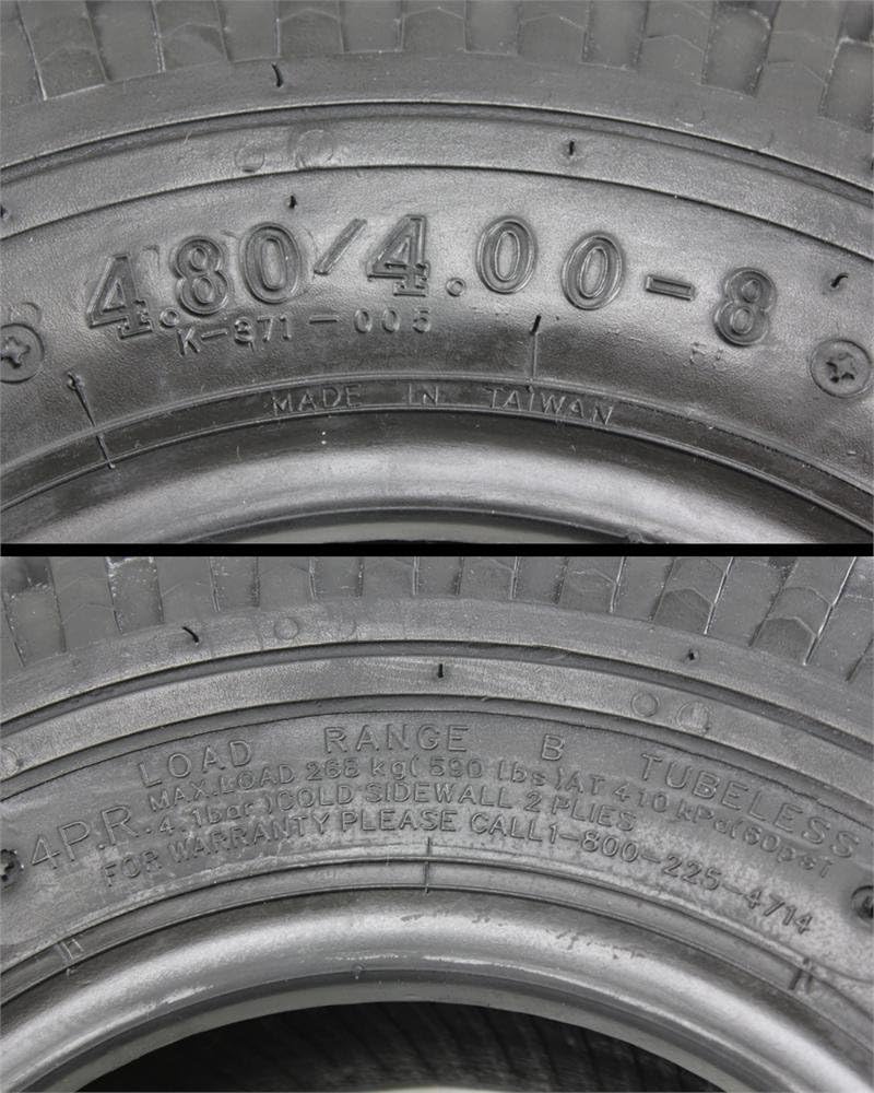 Kenda 22661060 4.80/4.00-8 Load Star 2 Ply Tubeless Trailer Tire