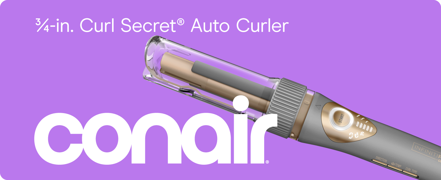 InfinitiPro By Conair Curl Secret Purple Curling Iron With Auto Curl Technology The Infiniti Pro Conair Curl Secret Automatic Curling Iron  main image 4
