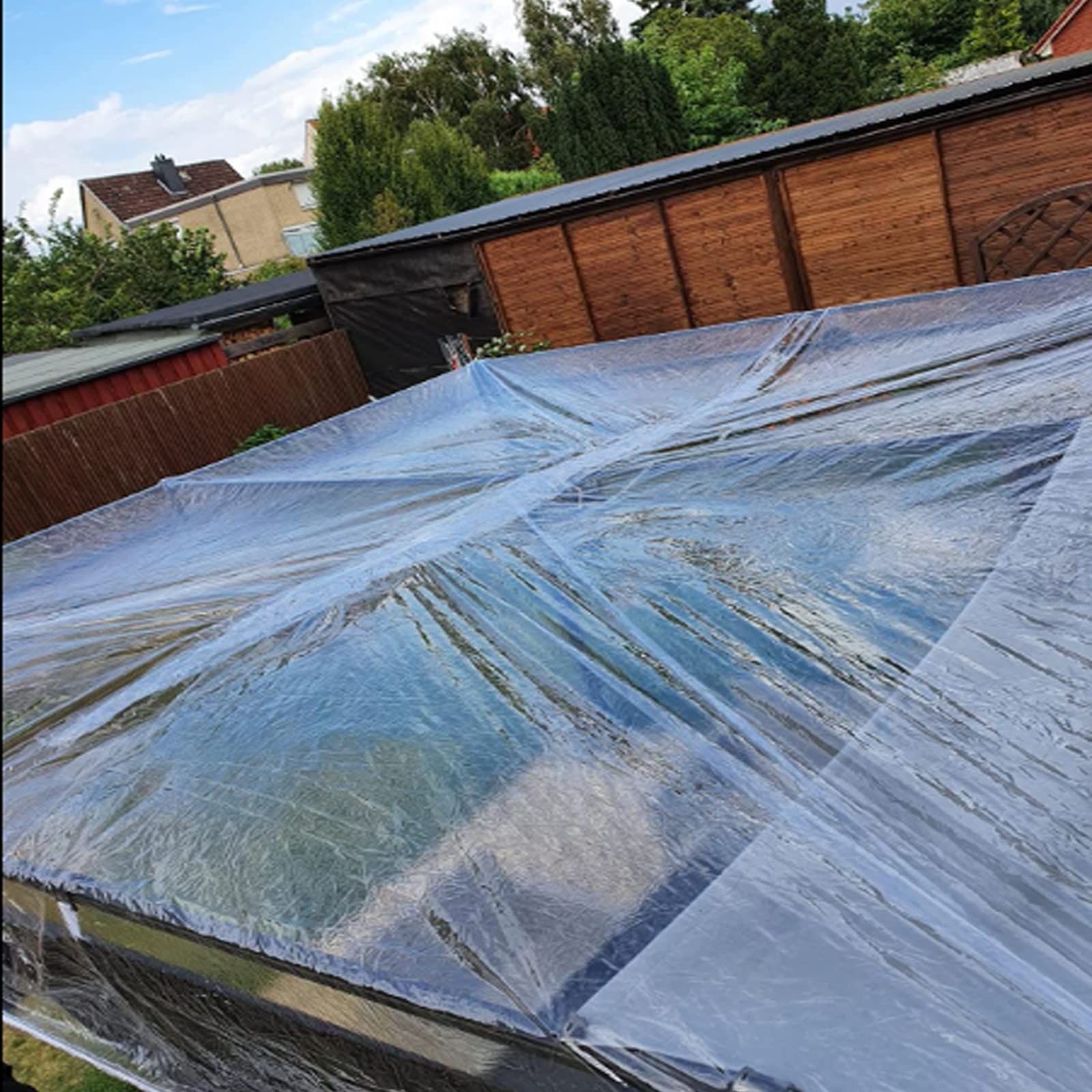 Transparant Zeil, Helder Tarp Waterdicht, Dik Tarp Met Doorvoertules, Waterdicht Plastic Zeil, Waterdichte Winddicht, Anti-UV, Voor Transparant Zeil, Helder Tarp Waterdicht, Dik Tarp Met Doorvoertules, Waterdicht Plastic Zeil, Waterdichte Winddicht, Anti-UV, Voor