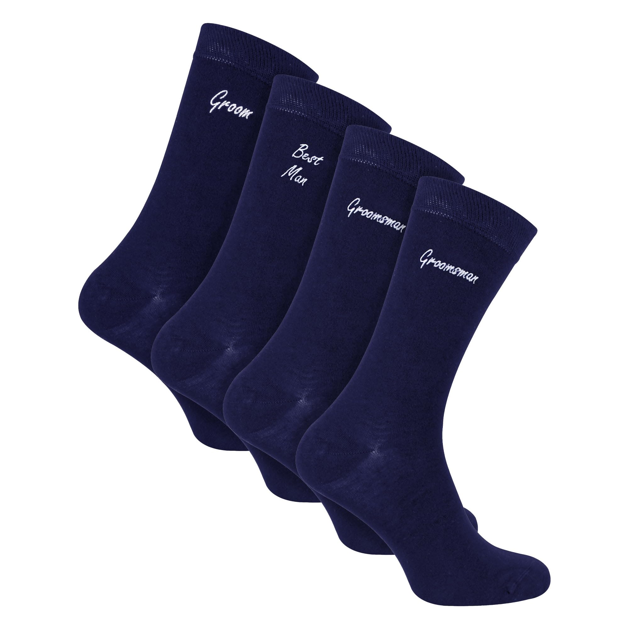 Sock Snob - 4 Pairs Mens Wedding Socks for Groomsman Groom and Best Man