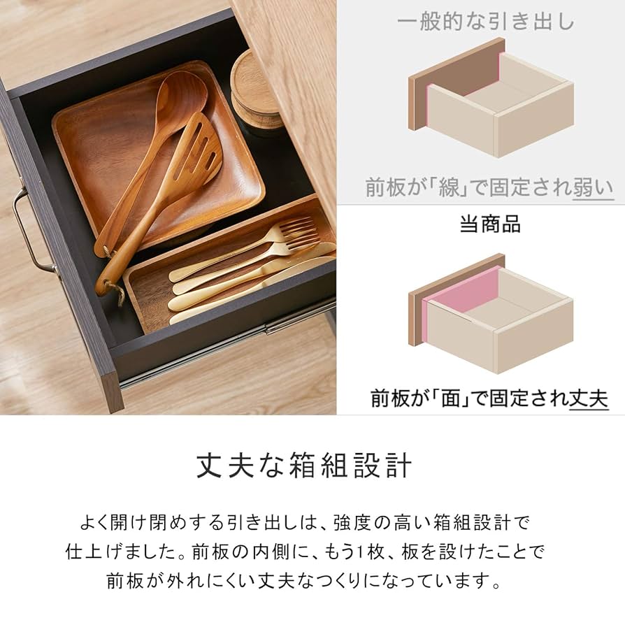 LOWYA 食器棚 シャビーナチュラル 幅120 食器棚(シャビーナチュラル)ステンレスボードカウンター