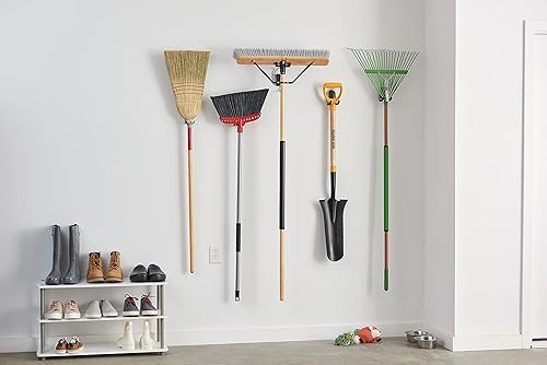 Miniatura 14 de Harper Escoba de empuje de superficie lisa para interiores de 24 pulgadas con cerdas marcadas para arena, polvo de sierra, virutas de madera y pelo