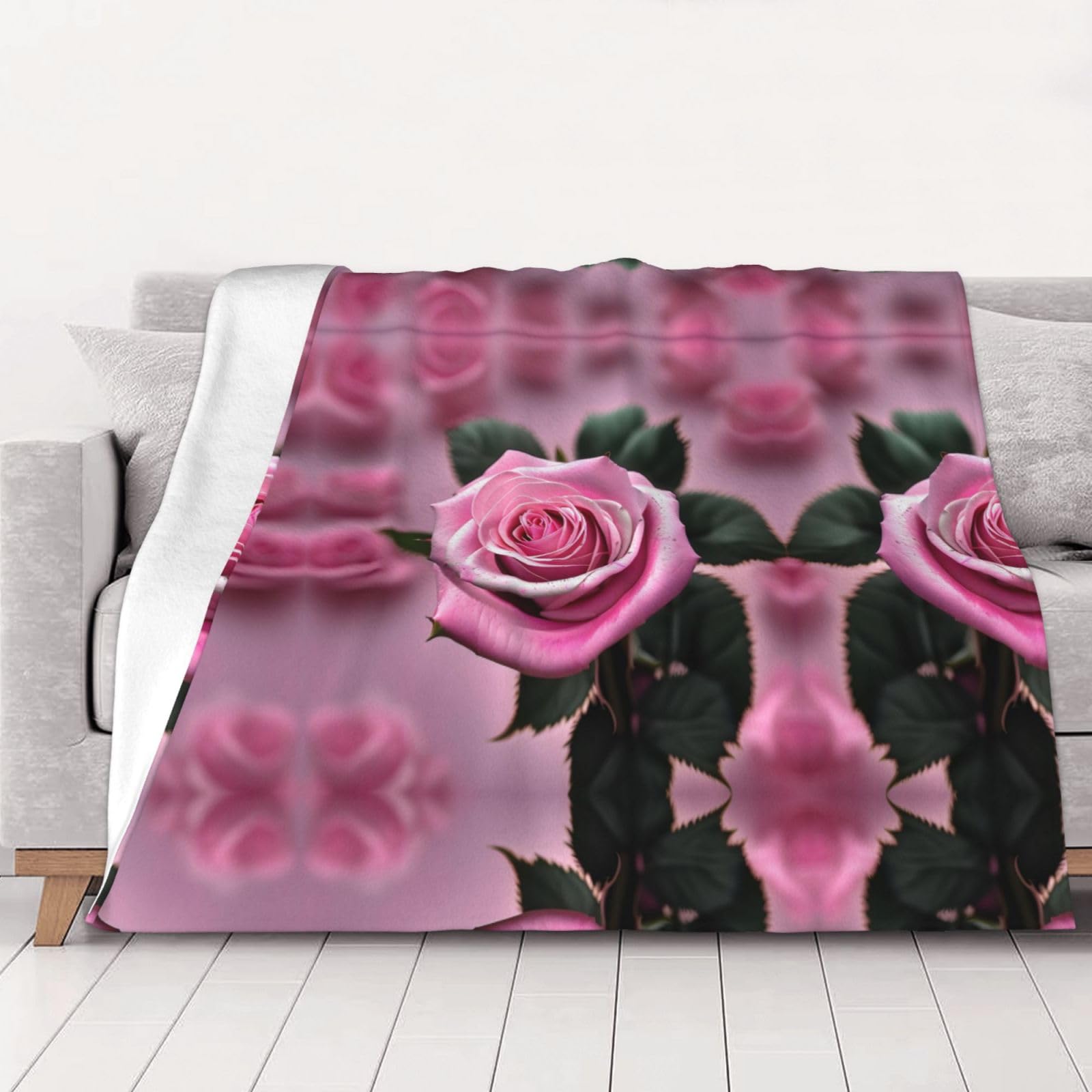 Couverture polaire rose en flanelle douce pour embellir votre canapé tout au long de l'année