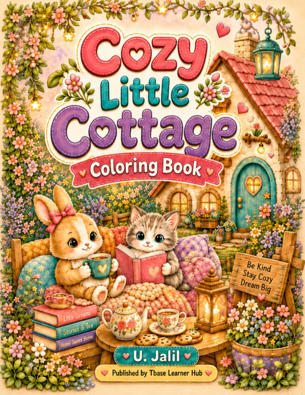 Cozy Little Cottage Coloring Book: Cute & Relaxing Coloring Pages for Kids Ages 6–10 (Cozy Little Coloring Book Series)
