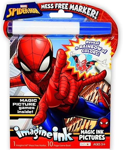 Miniatura 5 de Amazing Spidey Spiderman Superhero - Juego de actividades para colorear con libros para colorear calcomanías libro para colorear de tinta Imagine y