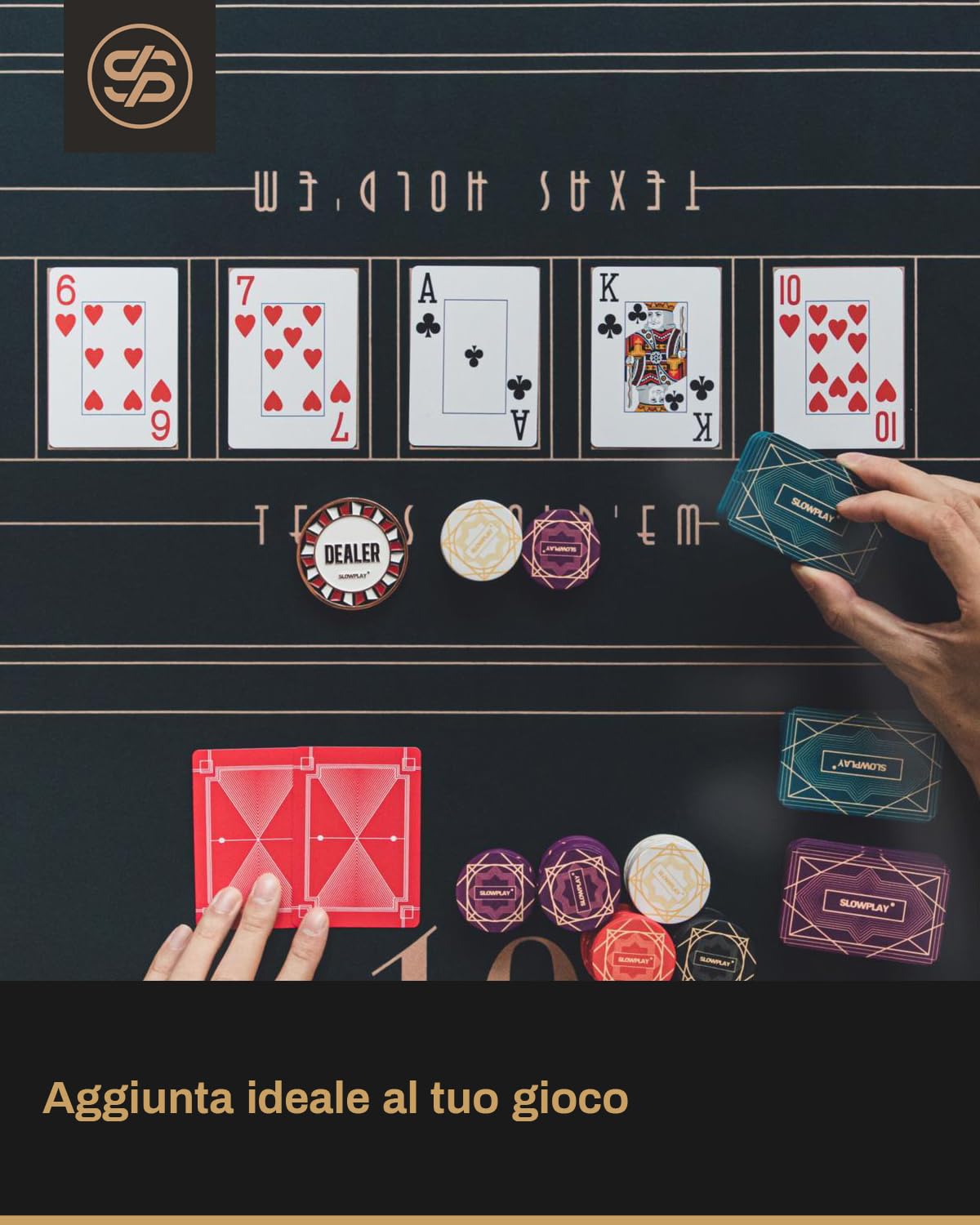 Pulsante SLOWPLAY Casino Grade PRO Dealer per Texas Holdem Poker