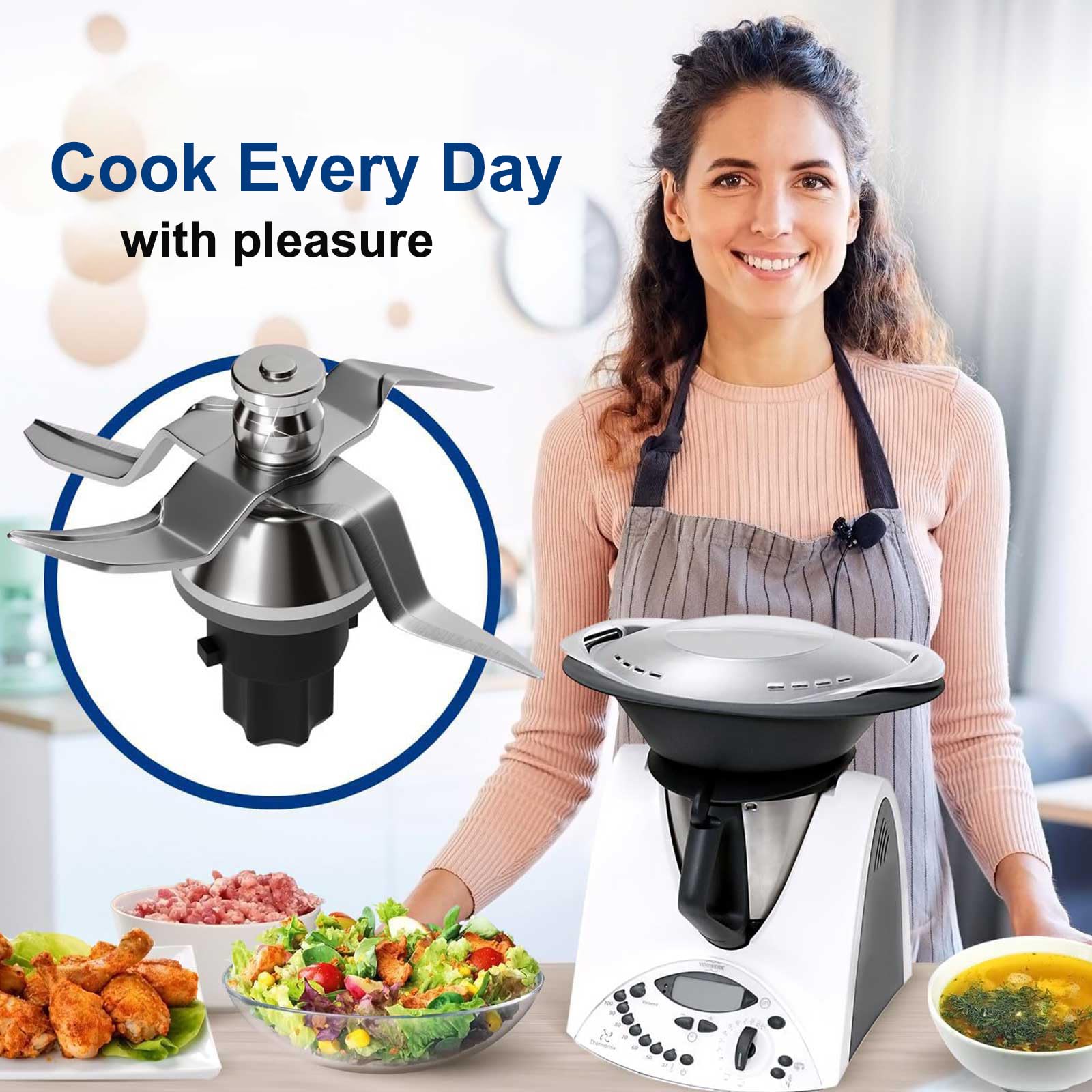 Couteau Mélangeur Pour Thermomix Robot De Cuisine Vorwerk TM31 Couteaux Thermomix Tm31 Couteau De Rechange En Acier Inoxydable Sus420 96545475