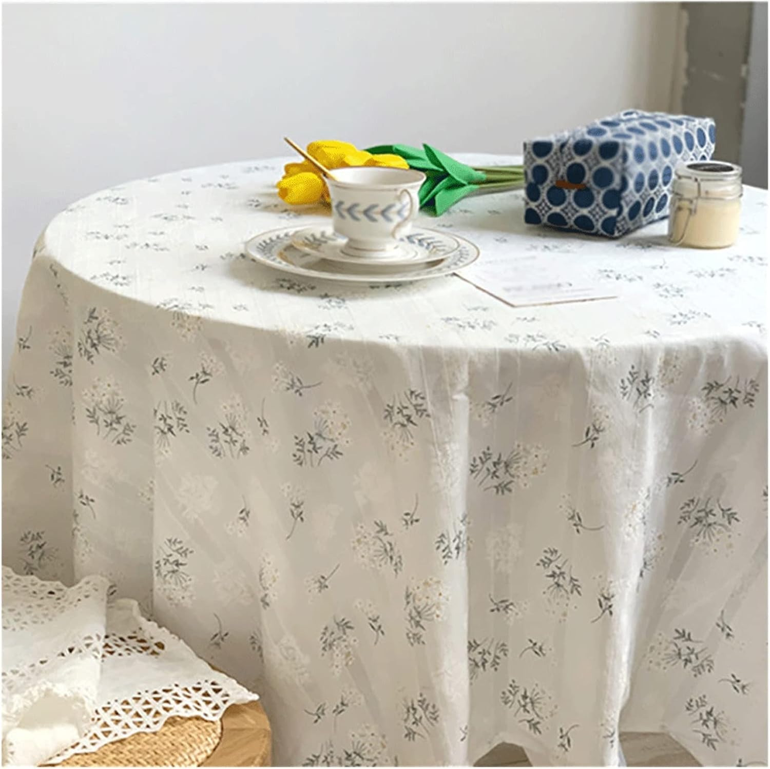 Tablecloths Rustic Tablecloths Dining Table Covers Embroidered Backdrops Mantelpiece Table Tops(90 * 90cm)