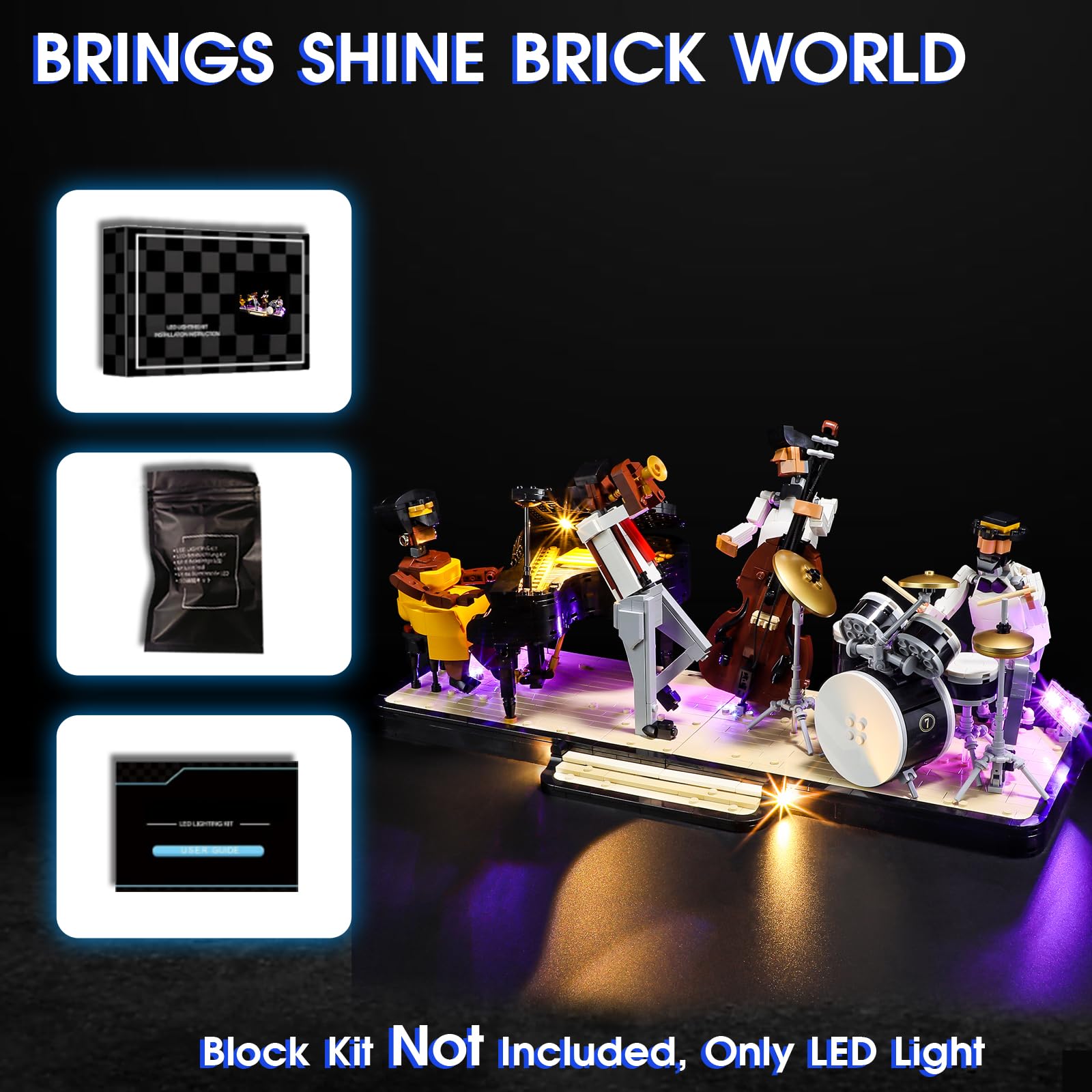 Amazon.co.jp: Vaodest LEDライト レゴ 21334 ジャズ カルテットセット