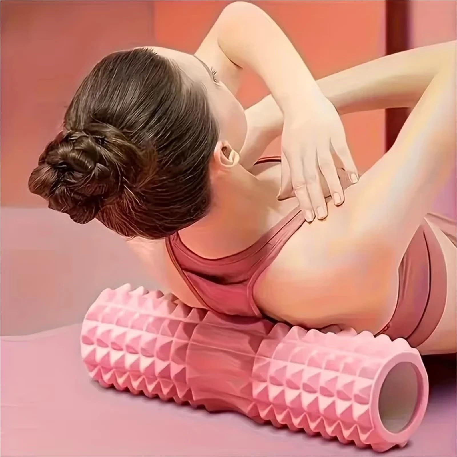 Rodillo del masaje de la espuma, equipo hueco aptitud columna yoga for el músculo Para Entrenamiento(Color2)