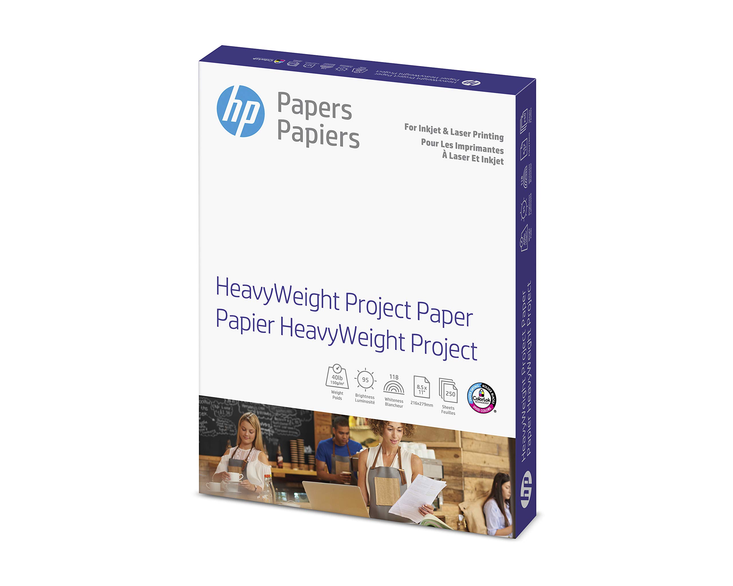 Buy HP HeavyWeight Project Paper, Matte, 8.5x11 in, 40 lb, 250 sheets