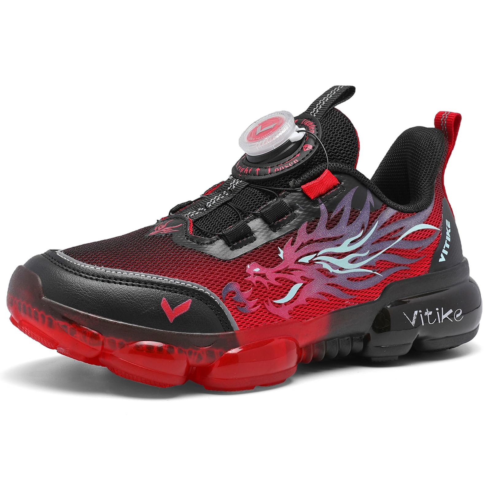 Unisex Kinder Sneaker Jungen Turnschuhe Mädchen Sportschuhe | Kinderschuhe mit Drehverschluss, Atmungsaktiv, Leicht, Dämpfend, Outdoor, Schule, Laufschuhe, Hallenschuhe
