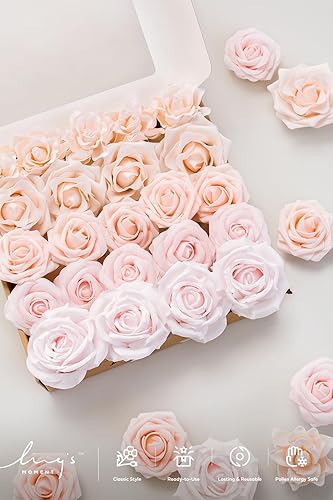 Miniatura 3 de Ling's moment - Juego de flores artificiales para manualidades, ramos de boda, centros de mesa, arreglos con guirnaldas de flores y decoración del