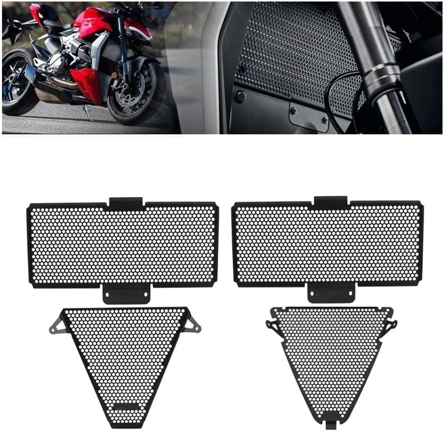 Motorbike Radiator Shield for Du&Cati Panigale V2 2020-2024 Streetfighter V2 2022-2024 Motorcycle Radiator Guard Covers Oil Cooler Cooling Radiator Shield