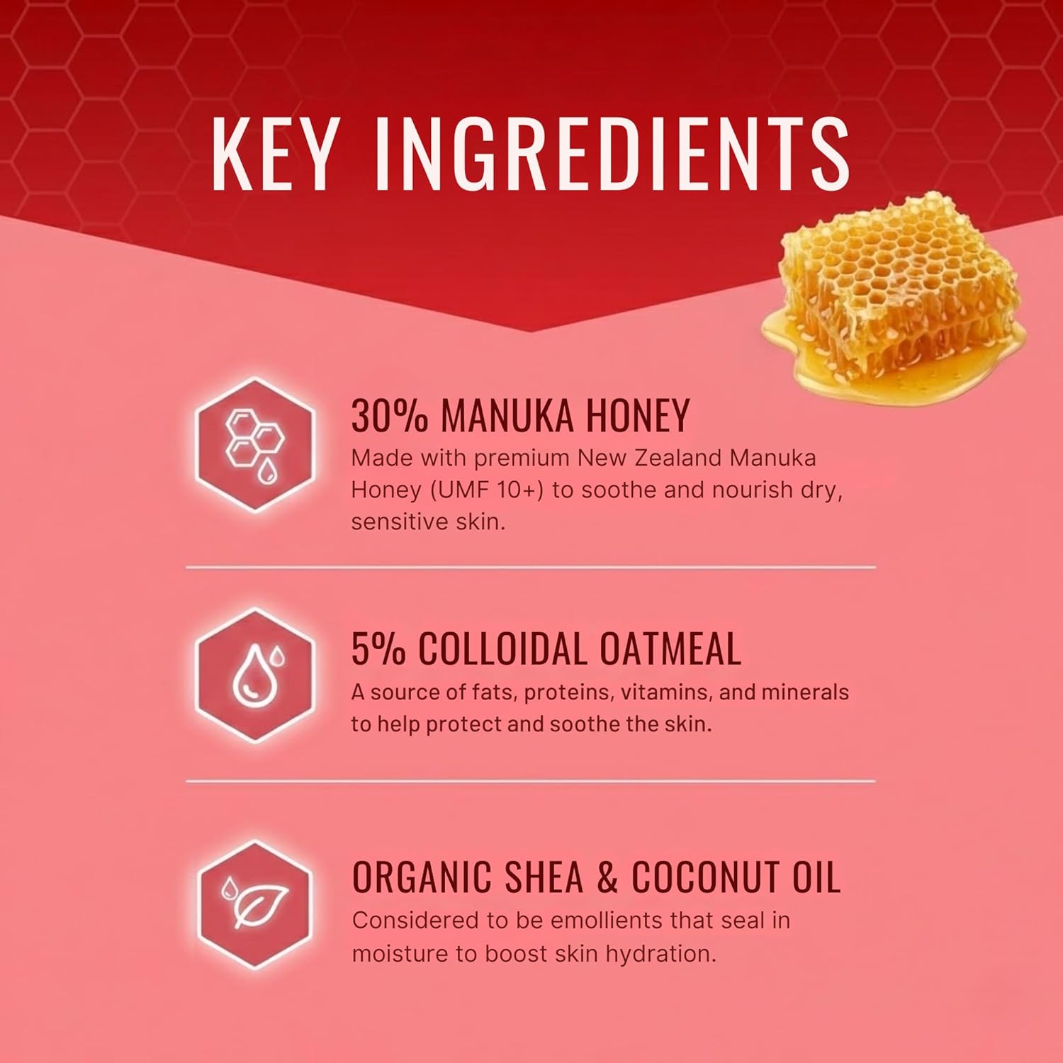 Approved Science Eczaprin Balm - 30% Manuka Honey (UMF 10+), 5% Colloidal Oatmeal - Gentle Formula For Dry, Itchy Skin - For All Skin Types - Paraben-Free, Non-GMO, Soy-Free, Wheat-Free - 2 fl. Oz.