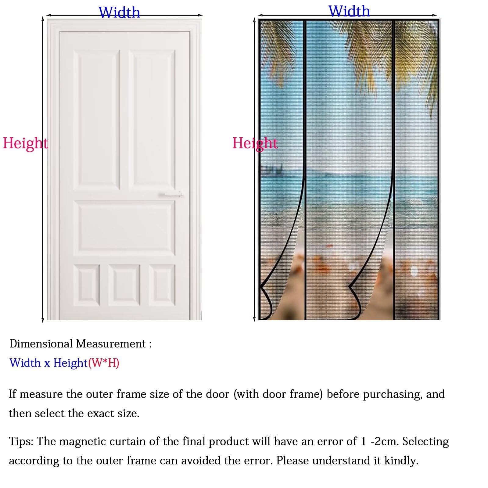 Zanzariera Magnetica Regolabile ARCOL Per Porte - 200x240 Cm Nero - Foto 5