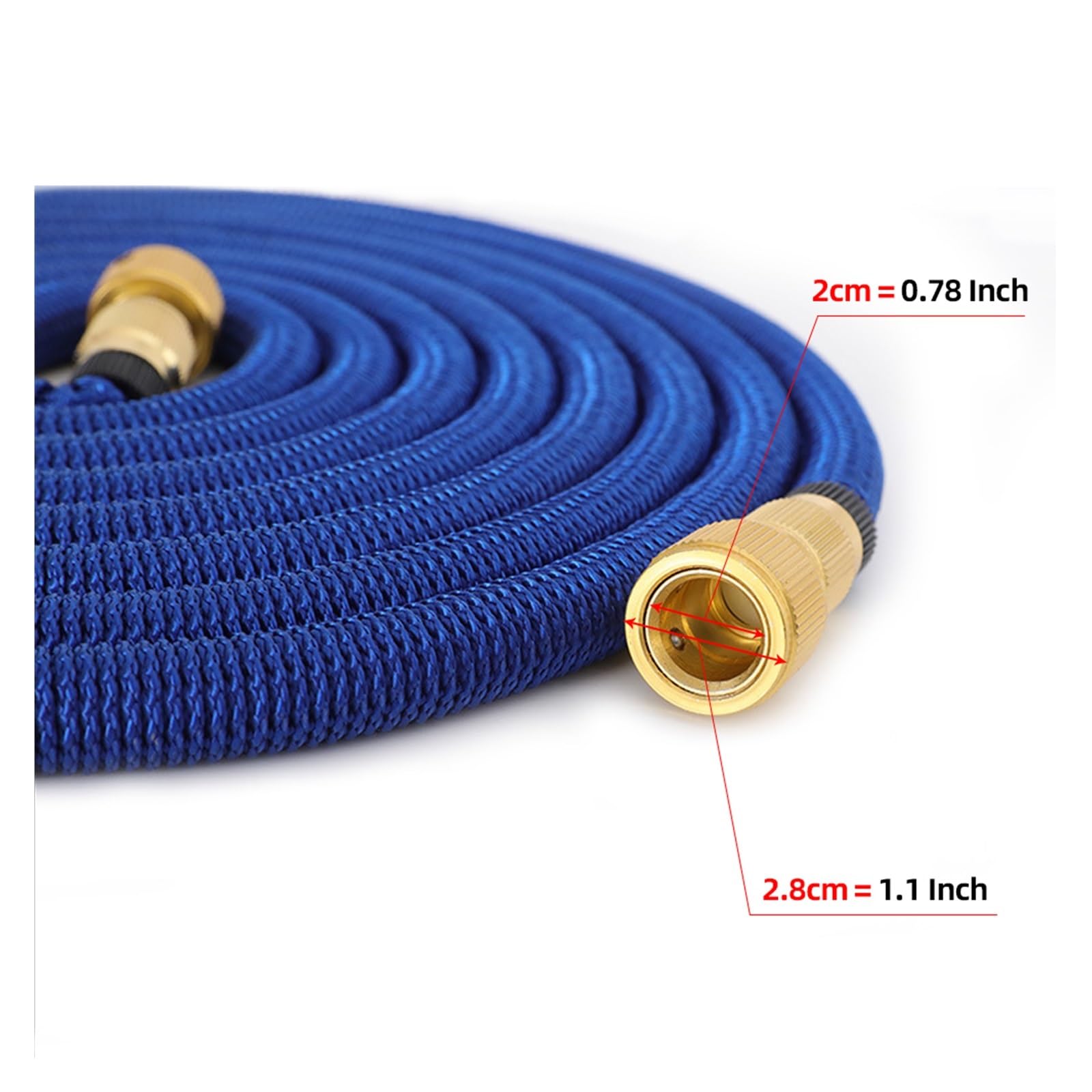 Manguera de jardín, manguera elástica retráctil para jardín, manguera flexible de riego de jardín, manguera de riego mágica, manguera de lavado de doble látex de alta presión (negro, 7,5 m de