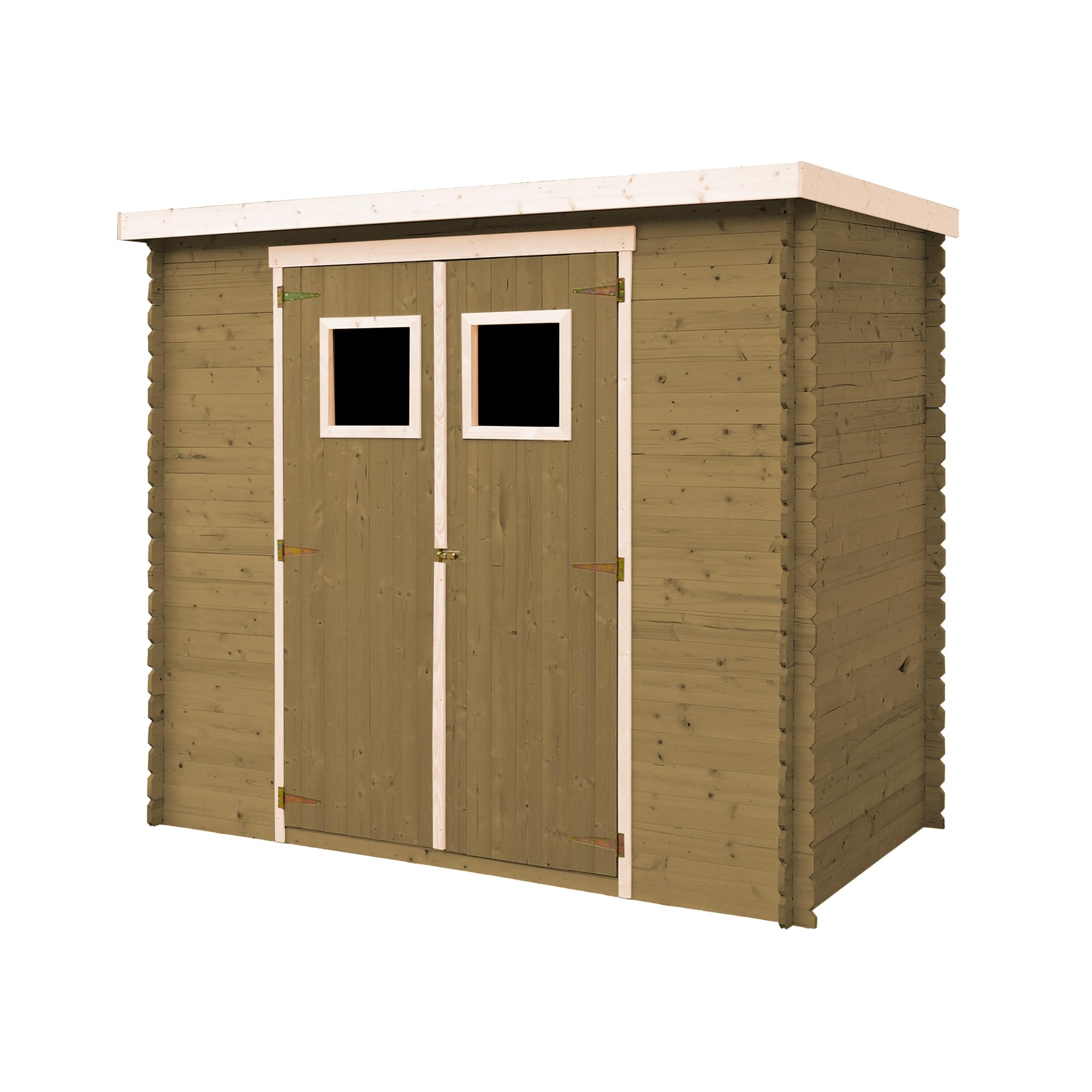 TIMBELA Juego de acabados para madera interior y exterior - 5 L BLANCO + 5 L OLIVO + juego de brochas de REGALO