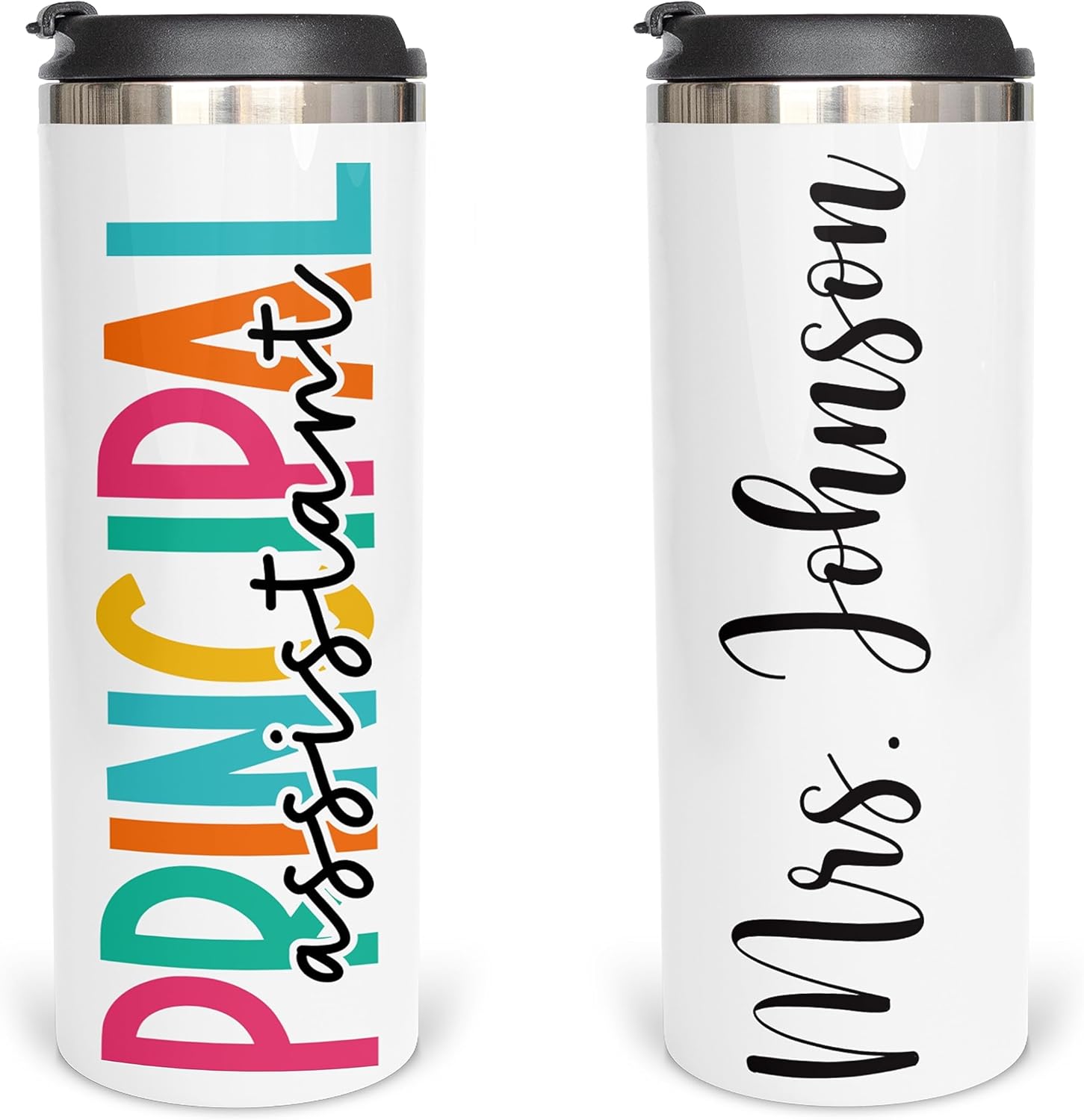 Sublimated Teacher Gift for New School Admin Staff, Birthday Gift 17oz Water Bottle for AP, Sublimation Back to School Week, Gift for Assistant Principal, Educator Stainless Steel Drinkware