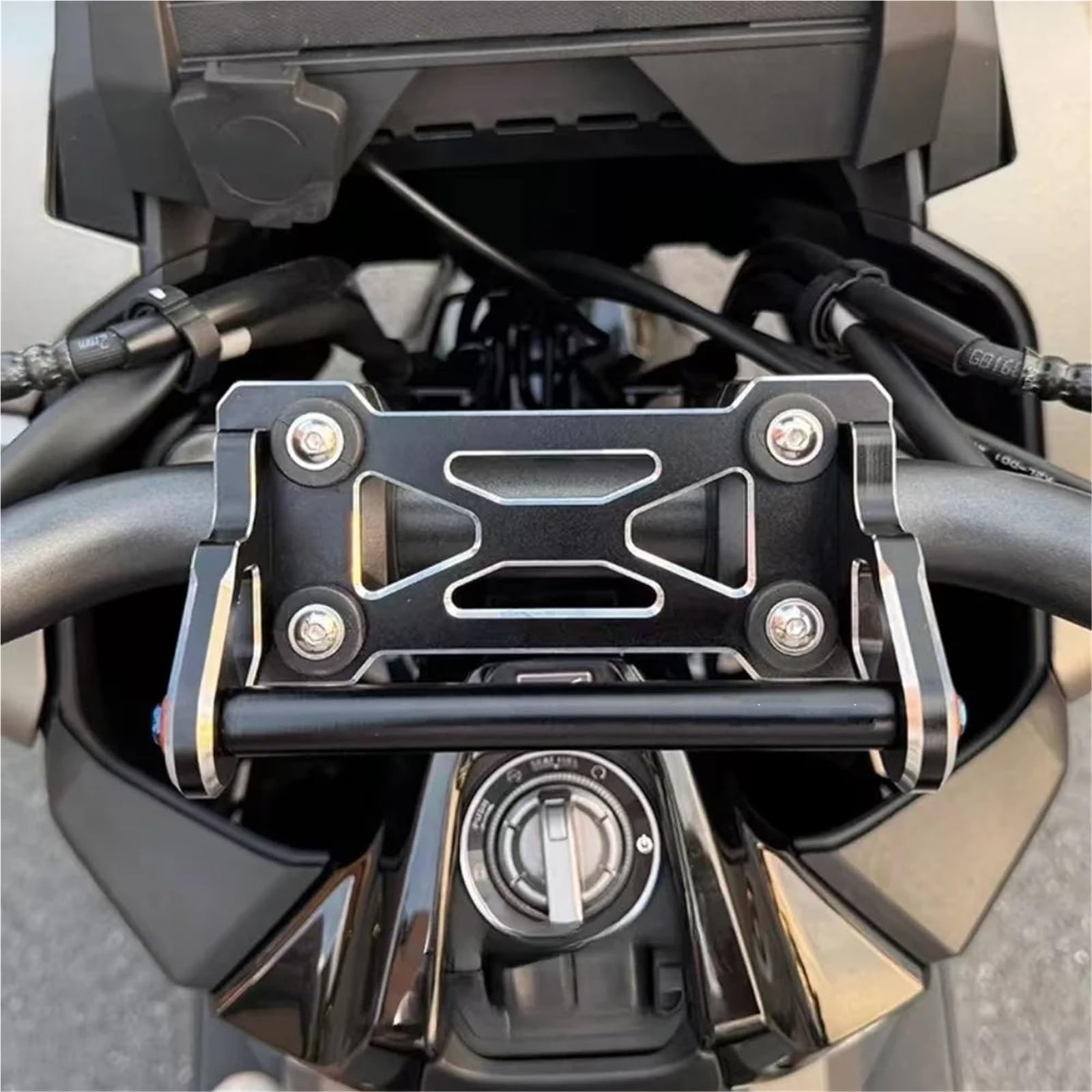 Support de Navigation GPS pour ADV 350 2025, Noir Kit De Support De Téléphone pour Navigateur GPS, Accessoires De Moto Support de Plaque de Navigation GPS(12mm)