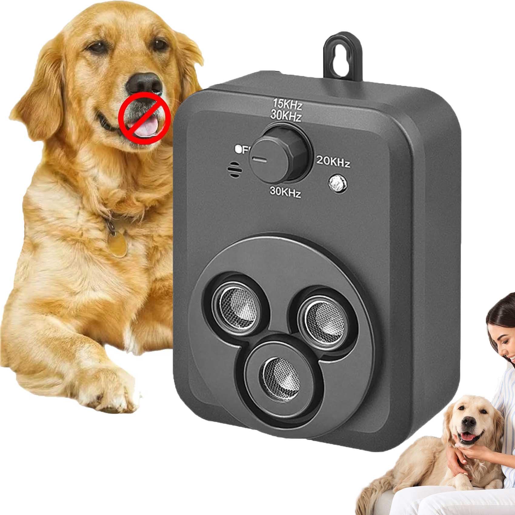 Panruia Anti Bark Device, Intelligent Voice Control, 25000-40000 Hz Three-Speed Frequency, Strobe Mode, 10m Coverage, For Training To Improve Bad Behavior (1)