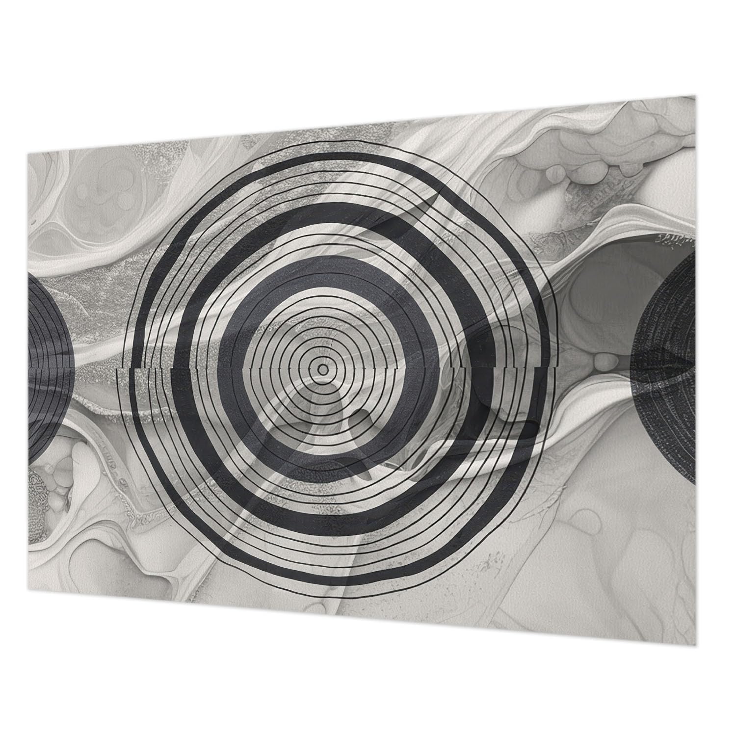 Décoration murale intissée cercles gris pour sublimer la chambre à coucher