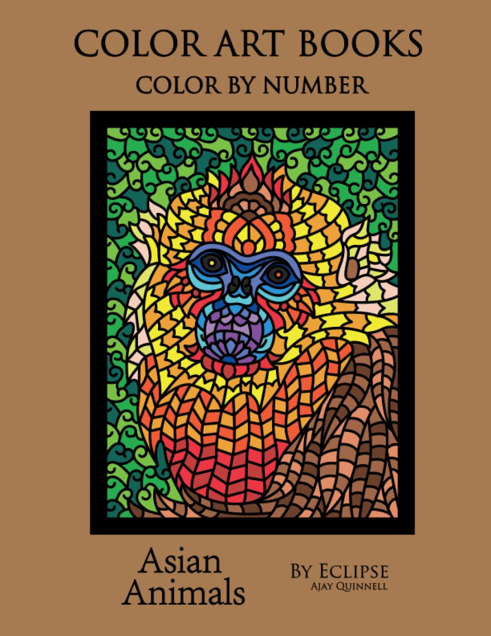 Asian Animals - Color By Number book : Superior paper edition