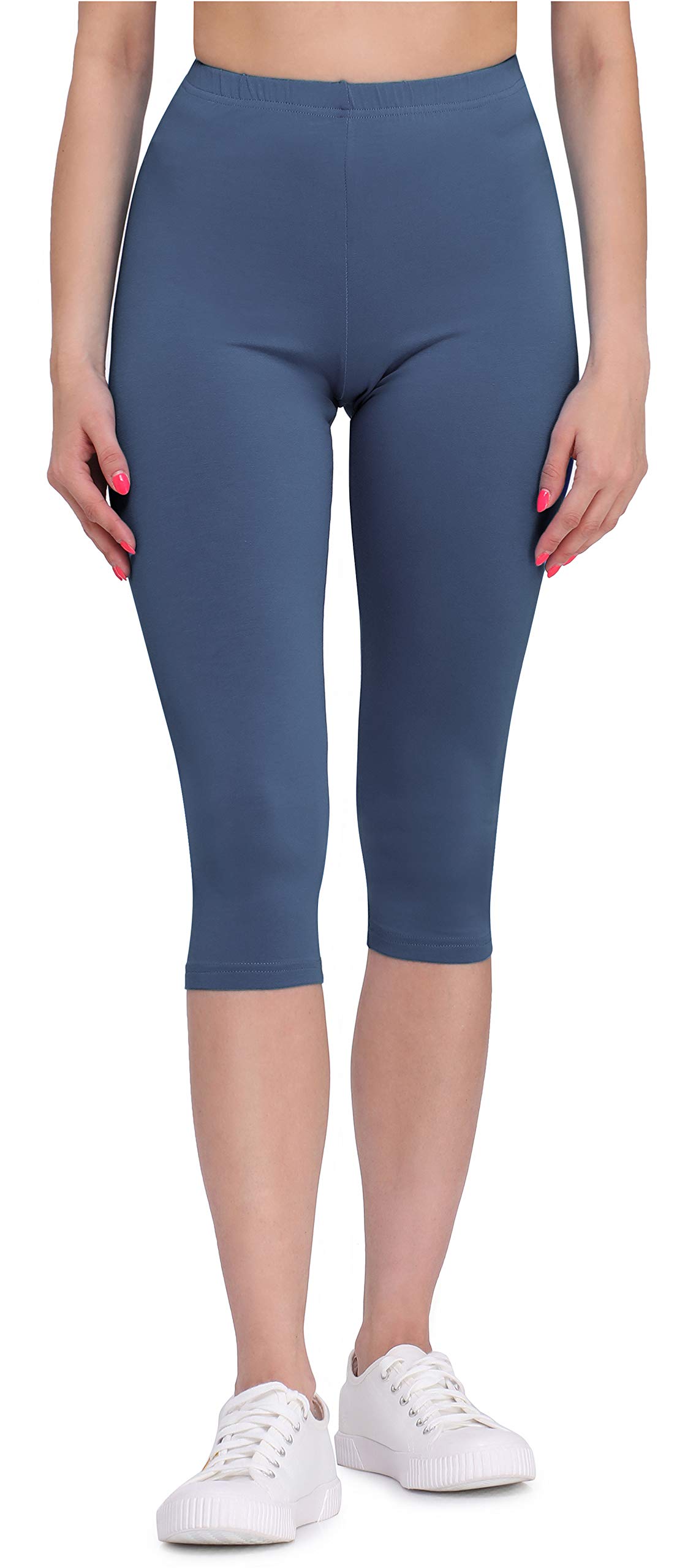 Bellivalini Damen Leggings Bequeme und atmungsaktiv Leggings 3/4 aus Viskose BLV50-148