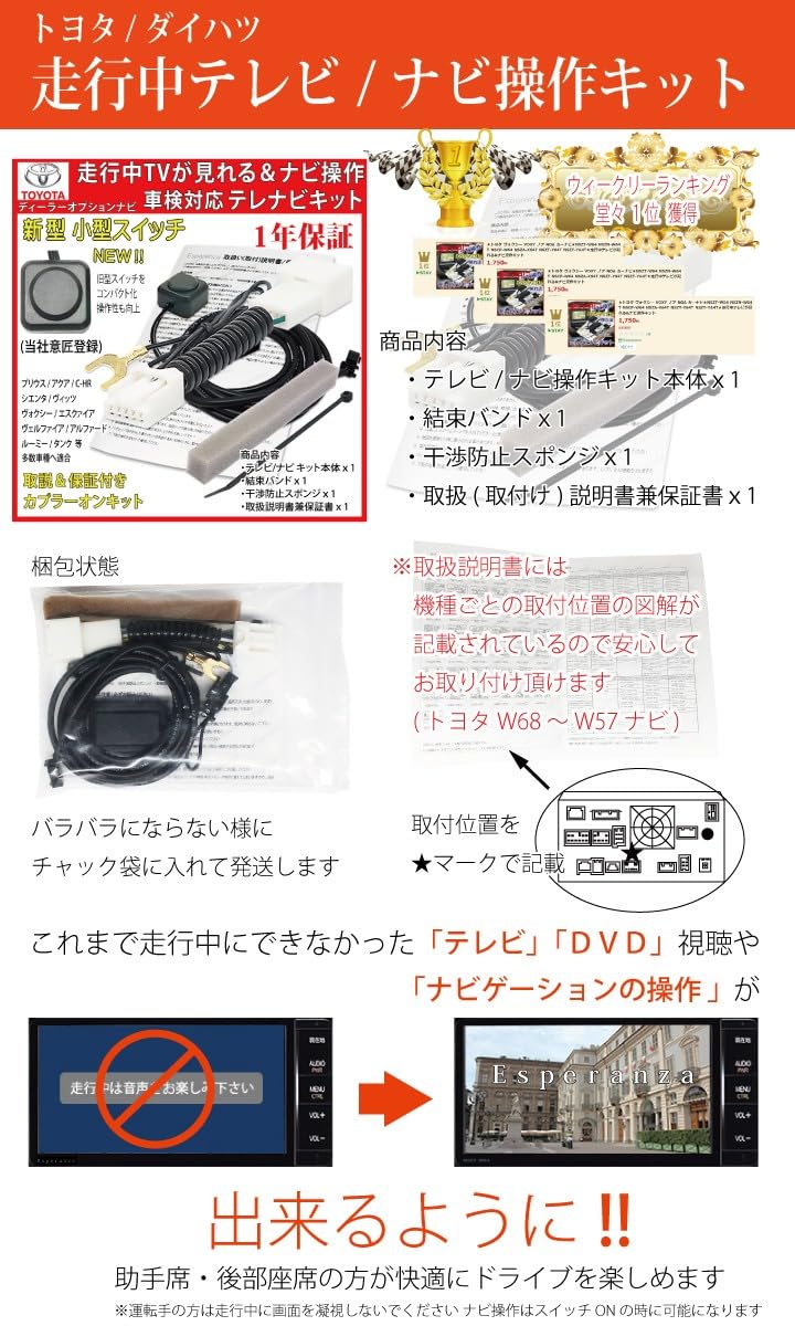 TOYOTA NSZT-W68T カーナビ 本体 取扱説明書付き トヨタ 純正SDナビゲーション 取扱説明書 品番NSZT-W68T取説 TOYOTA SD