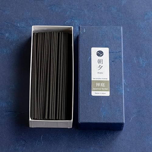Miniatura 5 de Asayu Japan Varillas de incienso con bajo humo para meditación matutina o nocturna, relajarse o yoga, fabricadas en Japón, 1.41oz, té verde matcha
