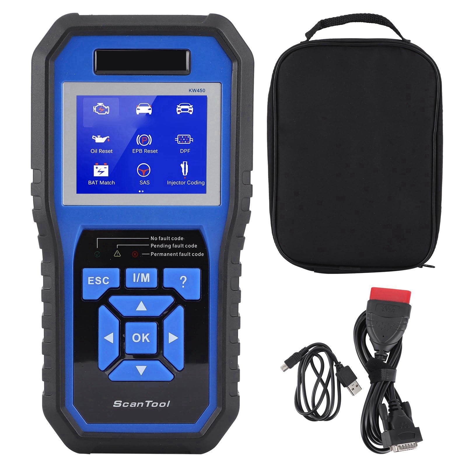 Scanner OBD2 Auto, Lettore Codici e Strumento Diagnostico per Sistemi Completi, Compatibile con SEAT, Versione Tedesca per Ricerca Guasti e Manutenzione Elettronica del Veicolo