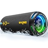 D320 40W Bluetooth Speaker&comma; IPX7 Waterproof Portable Speaker with Dual Voice Coil&comma; Customized EQ APP&comma; 360 Sound&comma; Party Lights&comma; V5&period;3&comma; TF&sol;AUX&comma; Black