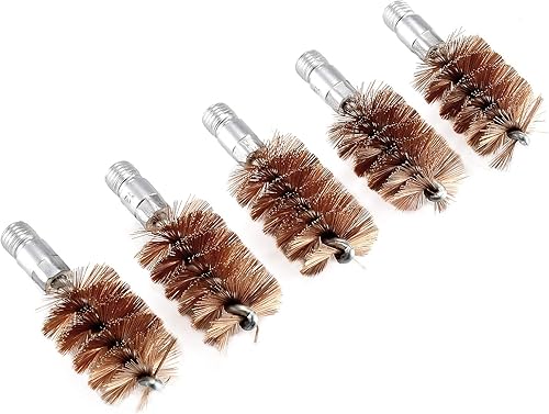Miniatura 1 de BOOSTEADY Cepillo de limpieza para pistola de bronce con cerdas de fósforo, 5 unidades, para escopeta de pistola con 50 parches cuadrados