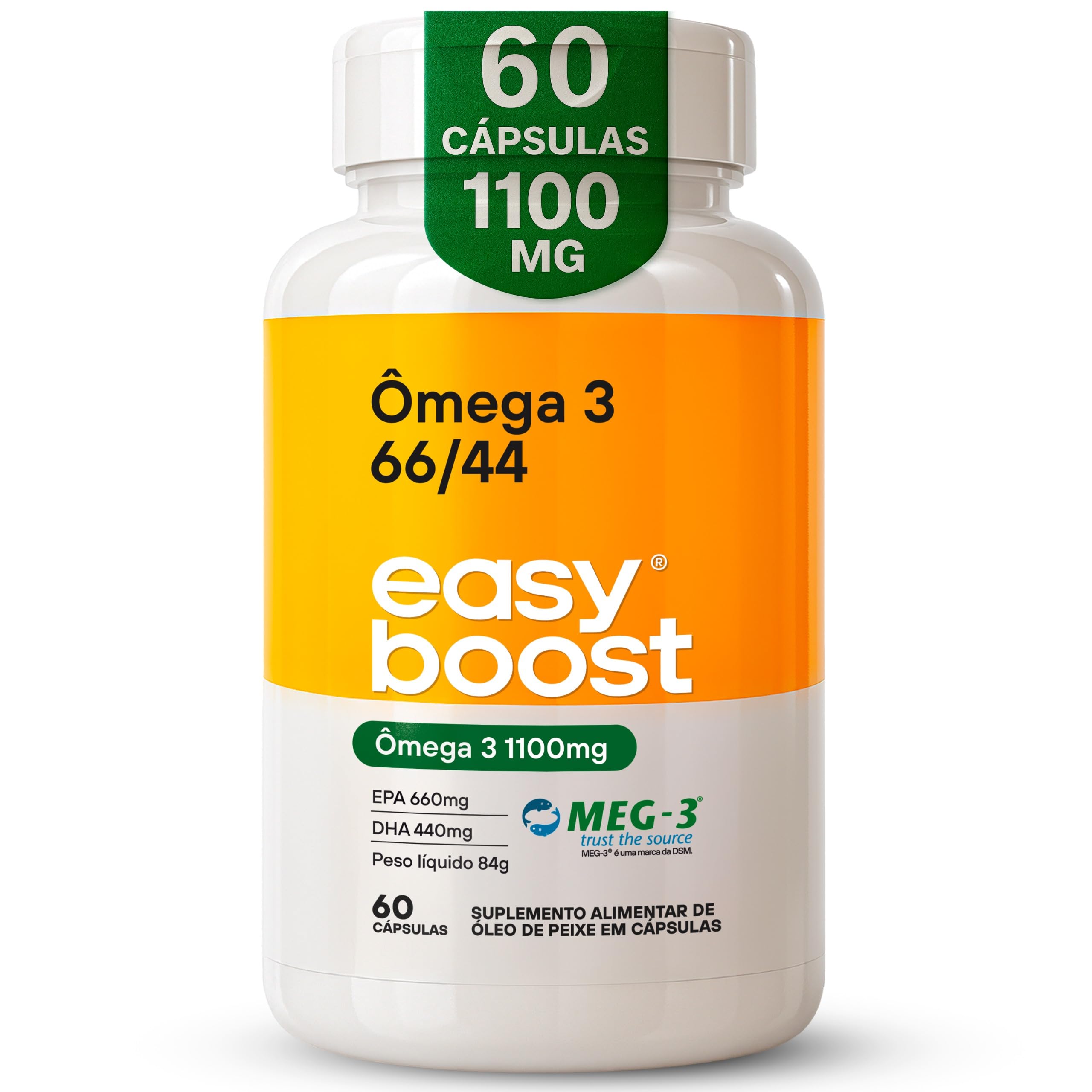 Ômega 3 66/44 Easy Boost Epa 660 Dha 440 1100mg 60 Caps | Amazon