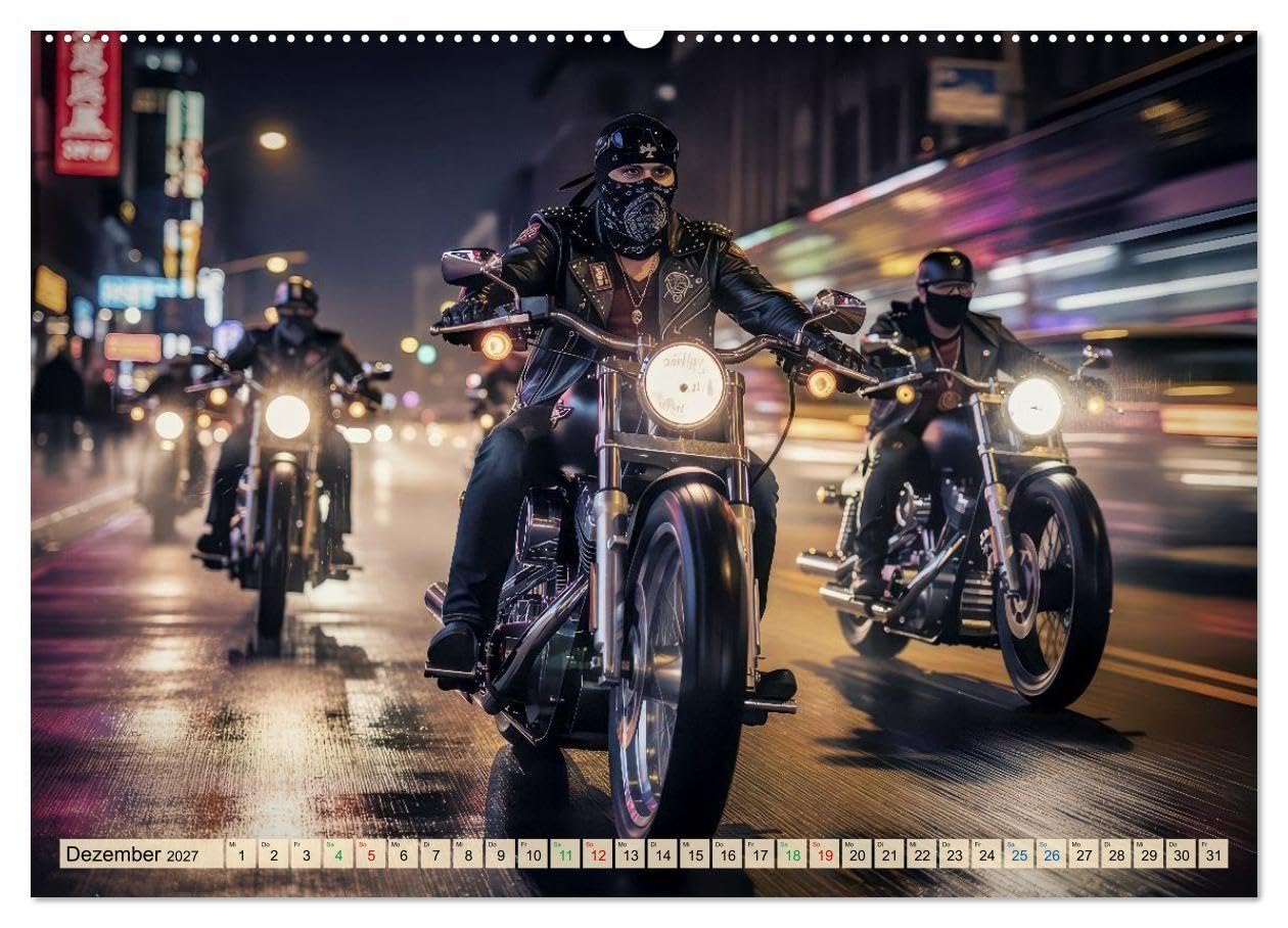 Rockerglück (hochwertiger Premium Wandkalender 2027 DIN A2 quer), Kunstdruck in Hochglanz: Zwischen Asphalt und Horizont entsteht ein Glück, das nicht erklärt werden muss. (CALVENDO Menschen)