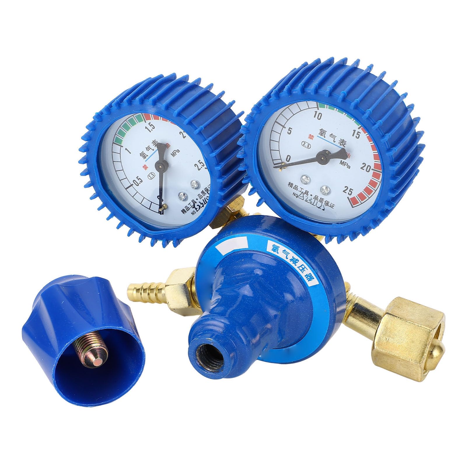 Oxygen Regulators, Welding Gas Gauges YQY-08 Tank Bottle Pressure Reducer Accessories with Shock Resistant Gauge Welding Gas Regulators