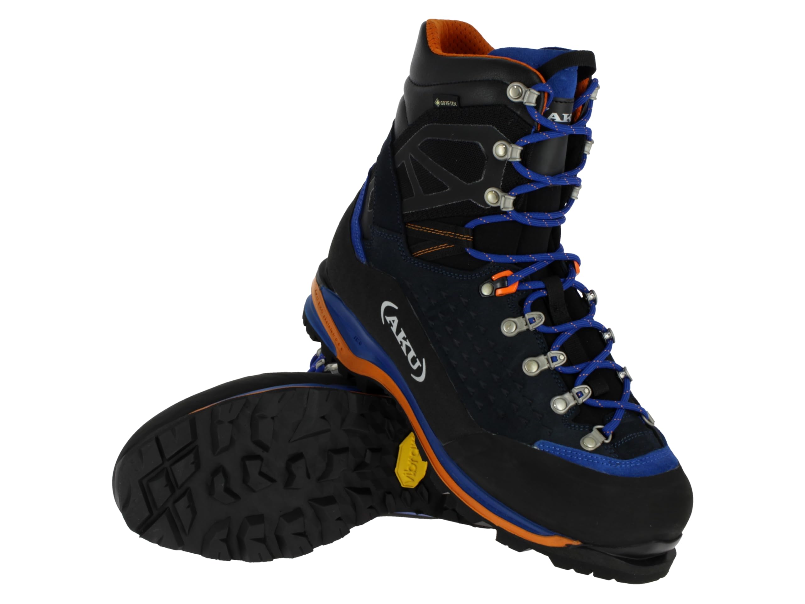AKU Hayatsuki GTX wasserdichte und seigesenfeste Hochtourenschuhe für Bergsteigen und Eisklettern (B-Ware) Blue/Orange EU 47,5