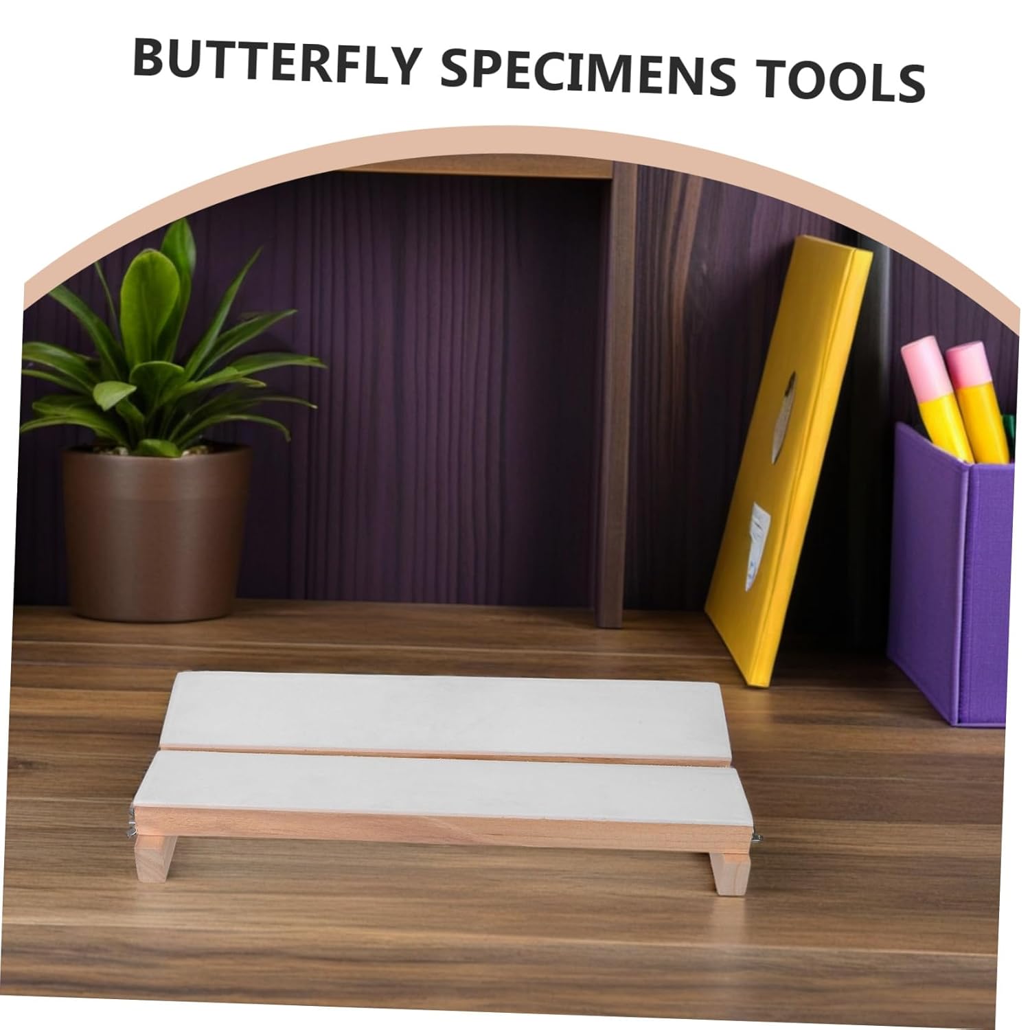 Kichvoe Adjustable Butterfly Specimen Spreading Board for Insect Pinning and Display, Wooden Experiment Teaching Tool for Entomology, Specimen Mounting and Wing Spreading in Science