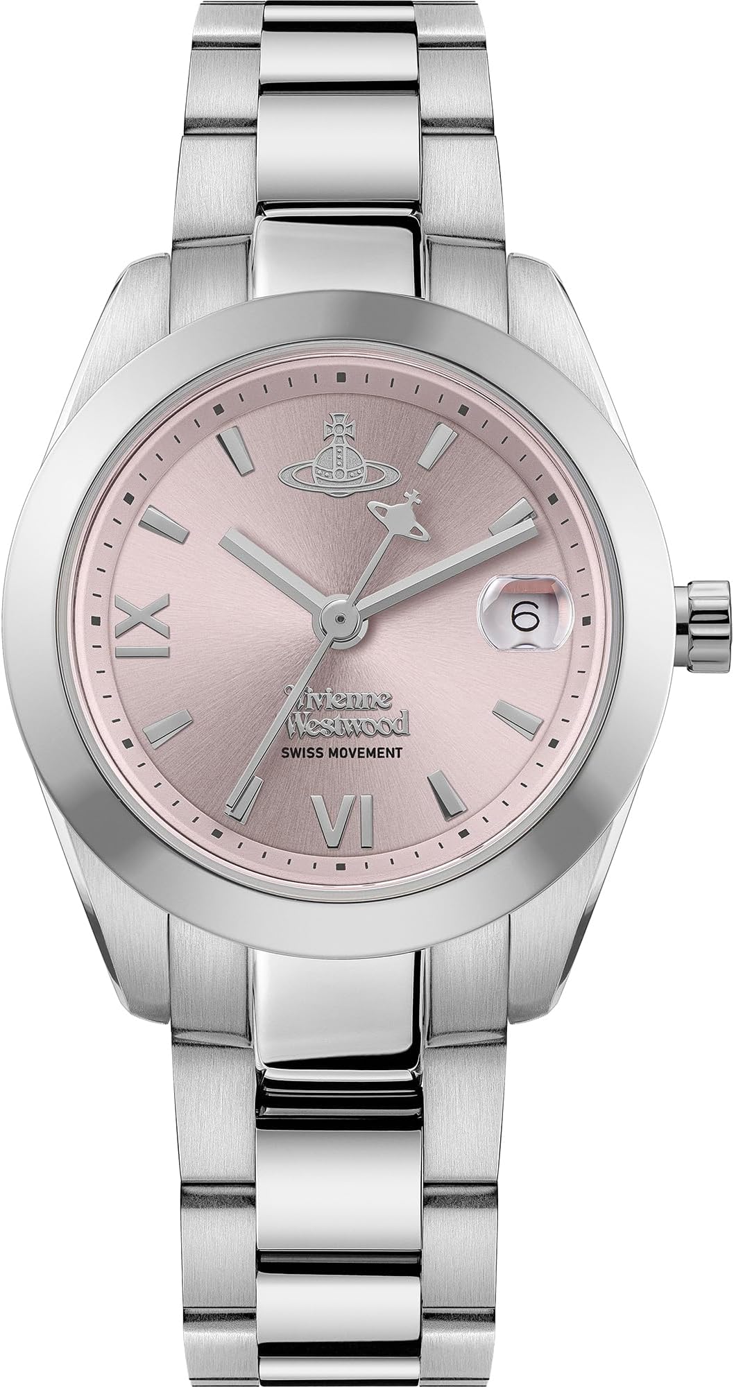 Vivenne Westwood Women's Fenchurch 28mm Quartz Analog Display Watch, Pink, Bracelet