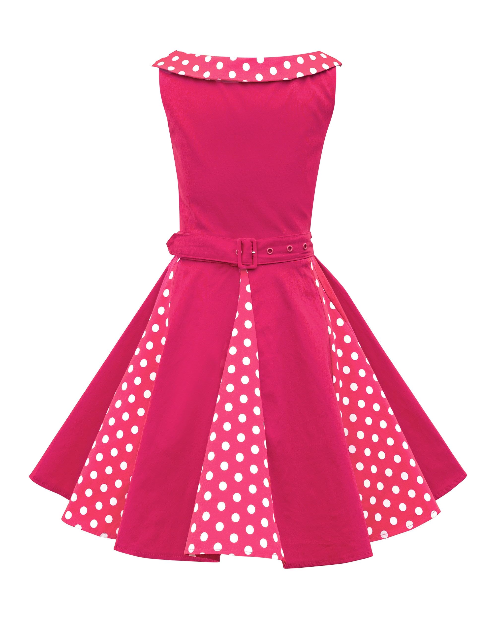 BlackButterfly Girls Alexia Polka Dot Dress, Pink, 3-4 Years