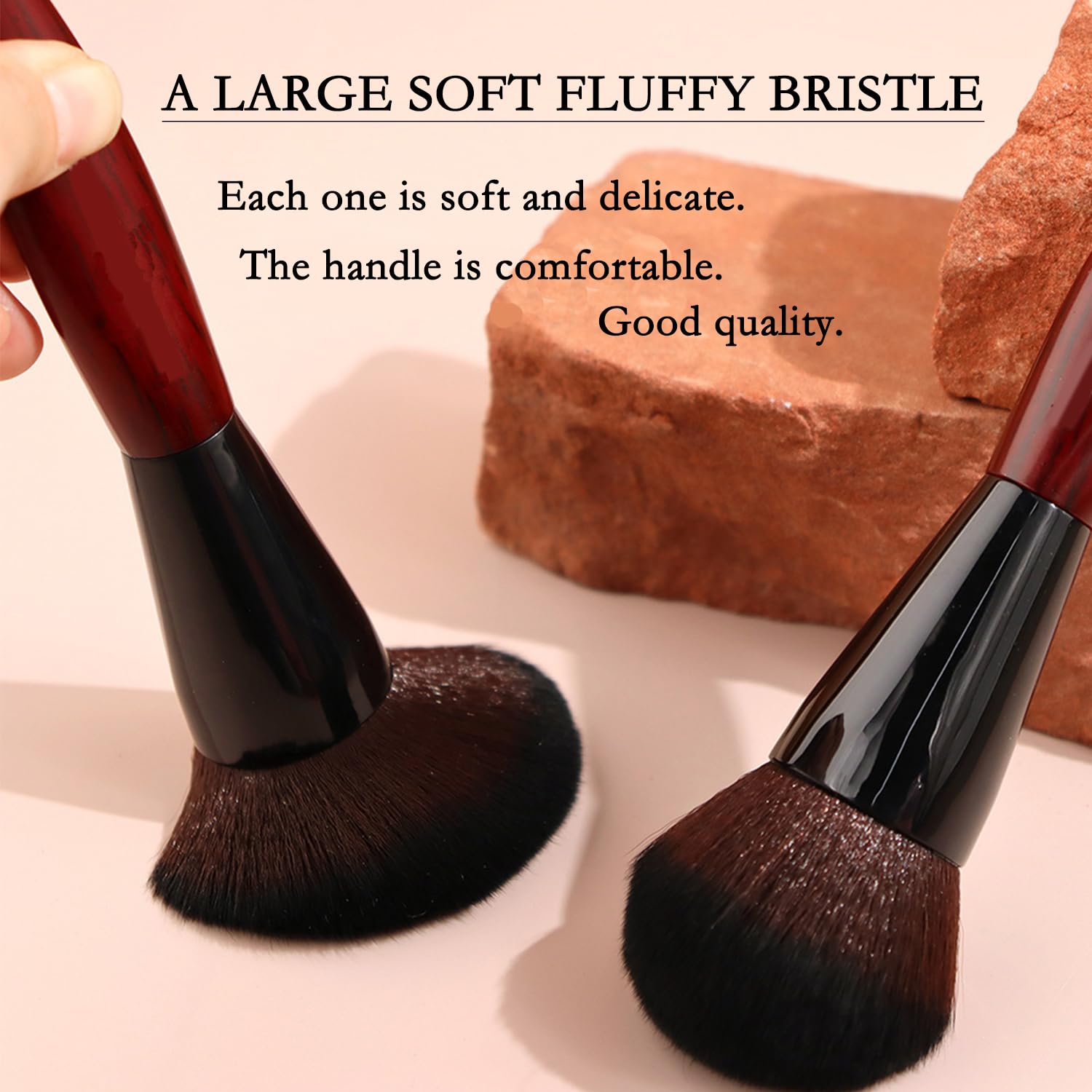 FECOVANTI Professional Makeup Brush Set Foundation Brush Powder Brush Rich Soft Bristles Rosewood Handle Brush for Ultimate MakeUp Experience