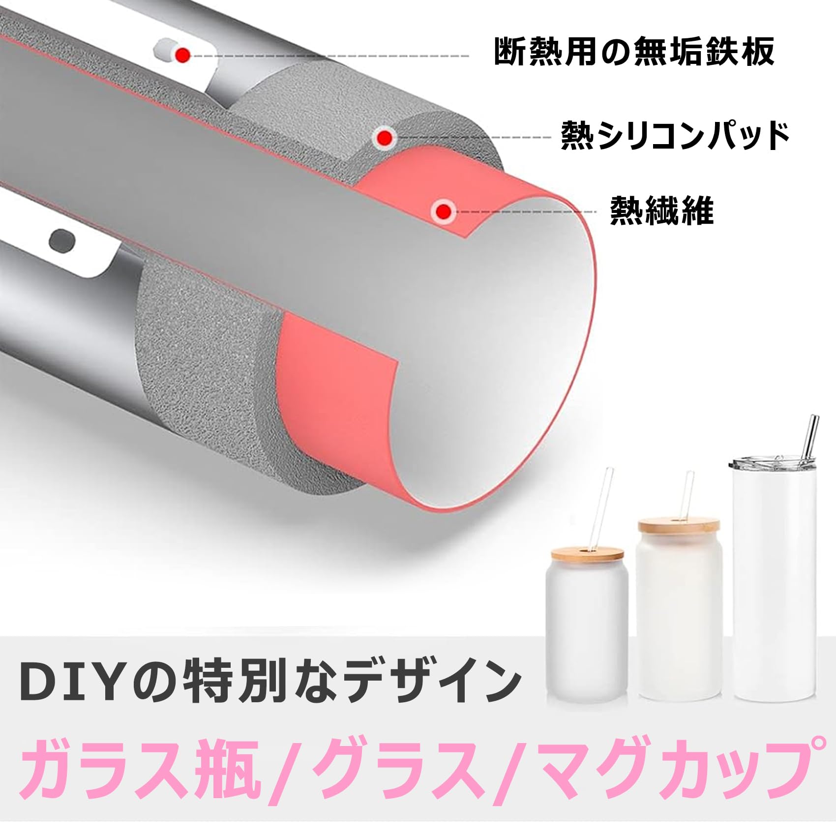 Amazon.co.jp: タンブラー熱プレス機 110v ヒートプレス機 11-30oz